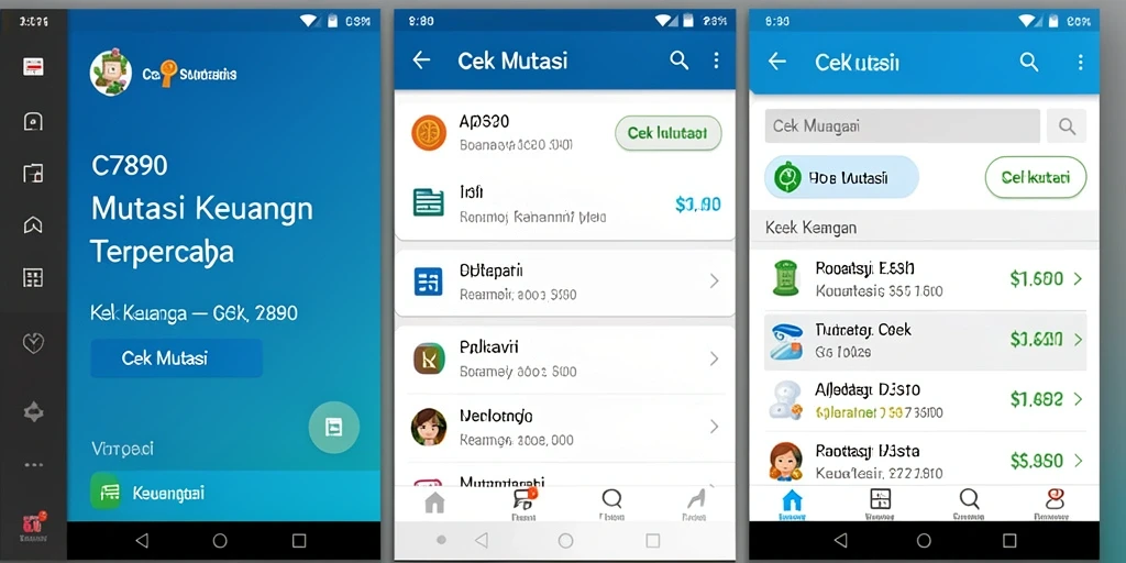 Tampilan antarmuka aplikasi C7890 yang modern dan mudah digunakan.