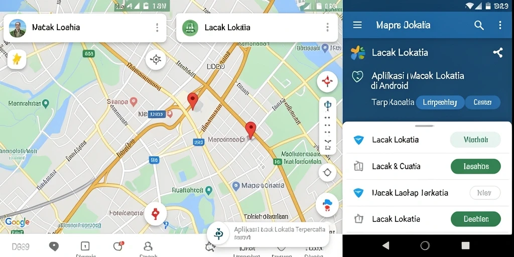 Antarmuka aplikasi IDR89 yang menampilkan fungsi Lacak Lokasi dengan jelas.