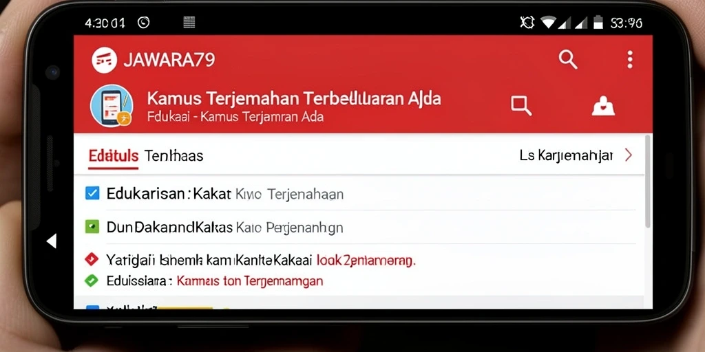 Antarmuka JAWARA79 yang memudahkan pengguna dalam menerjemahkan bahasa.