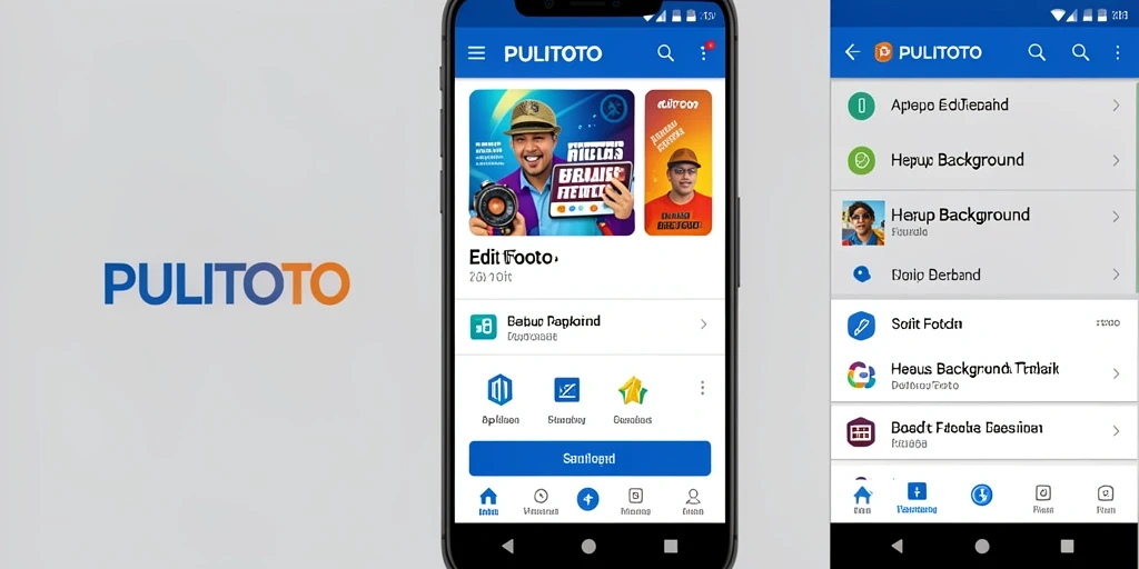 Antarmuka pengguna PULITOTO untuk Hapus Background yang intuitif.