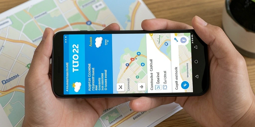 Screenshot aplikasi TOTO22 menampilkan antarmuka cuaca lokal yang informatif.