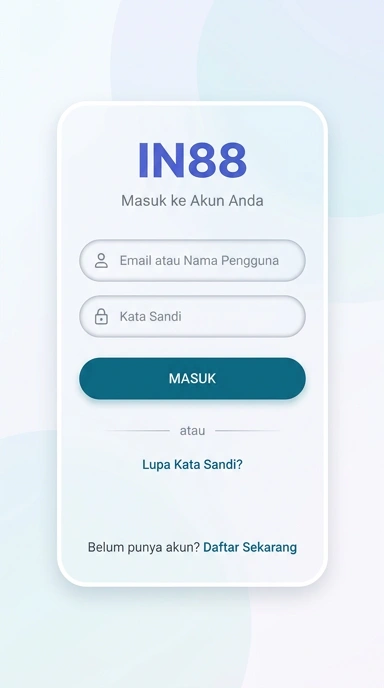 Tampilan halaman login in88